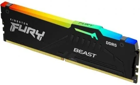 Memoria RAM Kingston FURY Beast RGB 16GB/ DDR5/ 6400MHz/ 1.4V/ CL32/ DIMM