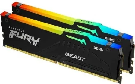 Memoria RAM Kingston FURY Beast RGB 2 x 16GB/ DDR5/ 6000MHz/ 1.35V/ CL36/ DIMM