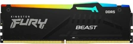 Memoria RAM Kingston FURY Beast RGB 16GB/ DDR5/ 6000MHz/ 1.35V/ CL36/ DIMM