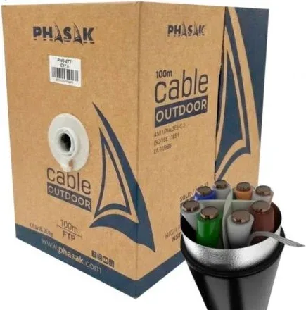 Bobina de Cable RJ45 FTP Phasak PHR 671 Cat.6/ 100m