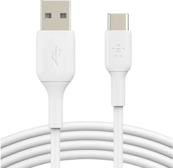 Cable USB tipo c a USB tipo a belkin 2m -  macho - macho -  blanco