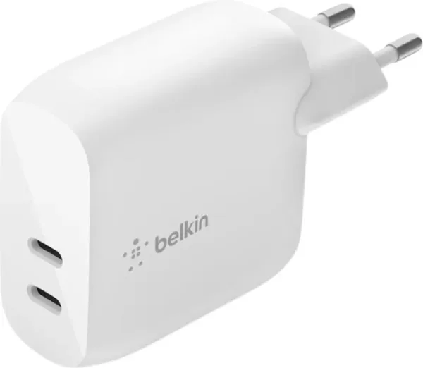 Cargador belkin wcb006vfwh 40w 2x USB tipo c blanco