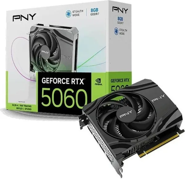 Tarjeta grafica pny geforce RTX 5060 8gb gddr7 -  3x dp -  1x HDMI pci express 5.0