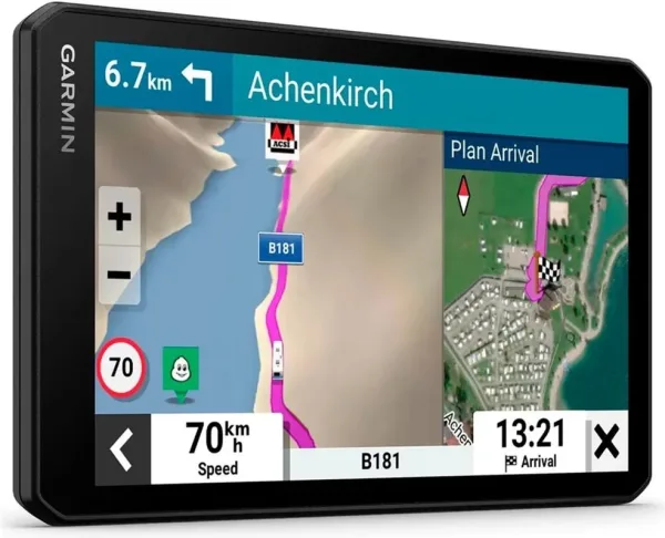 Garmin campercam 795 - eu -  navegador GPS para caravana con pantalla brillante de 7'' con cámara integrada - información de tráfico en tiempo real - voz y asistencia al conductor - color negro