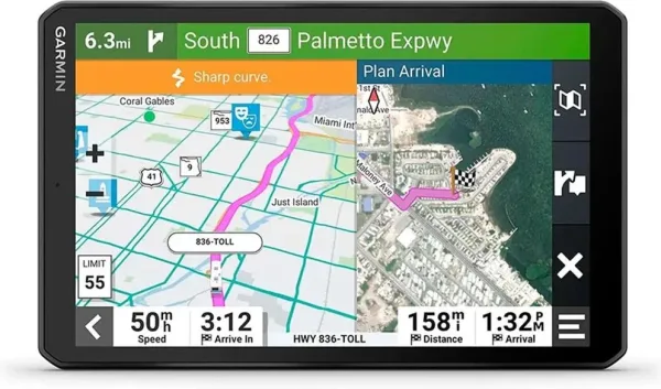 Garmin camper 895 - eu -  navegador GPS para caravana con pantalla brillante de 8'' - información de tráfico en tiempo real - voz y asistencia al conductor - color negro