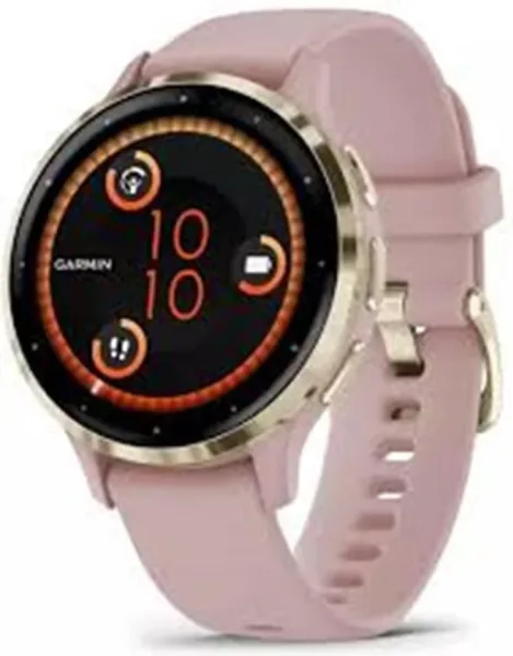 Garmin venu 3s health fitness GPS smartwatch bisel de acero dorado con caja rosa de polvo 41mm paquete con 2 años cps paquete de protección mejorada