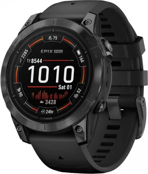 Garmin epix 2 - 47mm reloj GPS multideporte con pantalla táctil amoled - funciónes superiores - frecuencia cardíaca - mapas y música