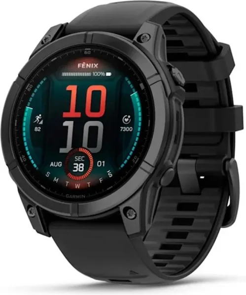 Smartwatch garmin fnix e amoled 1.3 pulgadas GPS acero inoxidable 16gb resistente agua negro