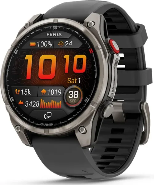 Garmin fenix 8 pro zafiro - 47mm - smartwatch premium GPS multideporte - conectividad satelital y lte - pantalla táctil amoled - altavoz y micrófono integrados - mapas y hasta 15 días de autónomía - grafito