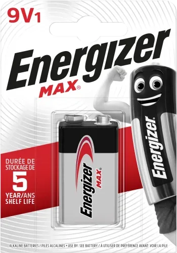 Energizer Max – 9V Batería de un solo uso Alcalino