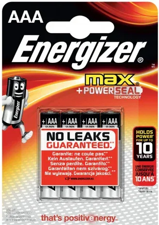 Blister 4 Pilas Max Tipo Lr03 (Aaa) Energizer E301532000
