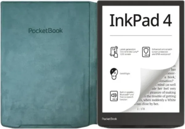Pocketbook funda 743 flip cover verde oceano version ww para inkpad 4 - inkpad color 2 y 3