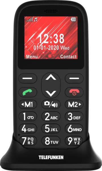 Telefono movil telefunken s410 senior phone - 1.77 pulgadas - negro