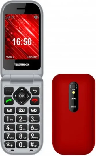 Telefono movil telefunken s450 senior phone - 2.8 pulgadas - rojo