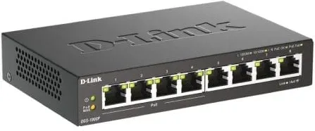 Switch D-Link DGS-1008P 8 Puertos/ RJ-45 Gigabit 10/100/1000/ PoE