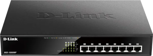 Switch D-Link DGS-1008MP 8 Puertos/ RJ-45 10/100/1000 PoE