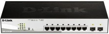 Switch Gestionado D-Link DGS-1210-08P/ 8 Puertos/ RJ45 10/100/1000/ SFP/ PoE