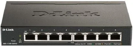 Switch D-Link DGS-1100-08PV2 8 Puertos/ RJ-45 10/100/1000 PoE