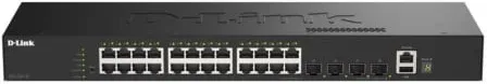 Switch Gestionable D-Link DGS-1530-28/E 24 Puertos/ RJ-45 10/100/1000/ SFP