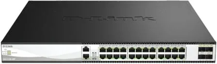 Switch Gestionable D-Link DXS-3130-28P/E 24 Puertos/ RJ-45 10/100/1000/ SFP/ PoE