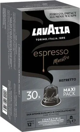 Cápsula Lavazza Espresso Maestro Ristretto para cafeteras Nespresso/ Caja de 30