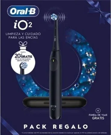 Cepillo Dental Braun Oral-B iO 2/ Incluye 2 Recambios/ Negro