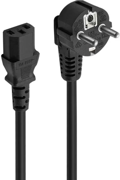 Cable de alimentacion  schuko cee 7 - 7 a iec320 c13 ewent ec1900 1.8m