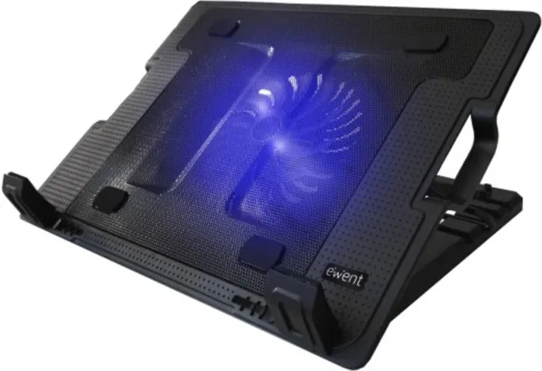 Soporte - base refrigeracion para ordenador portatil ewent ew1258 - 1 ventilador - 2 USB - hasta 17 pulgadas