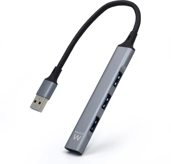 Hub slim ewent 4 puertos USB + entrada y salida - USB tipo a
