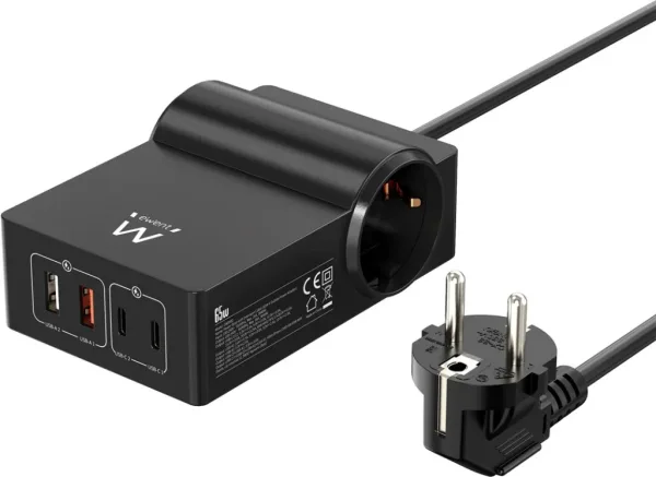 Cargador ewent ew3992 65w 2 x USB tipo a - 2 x USB tipo c