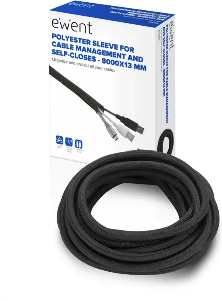 Manguito de polyester con autocierre ewent ew1561 8000x13mm
