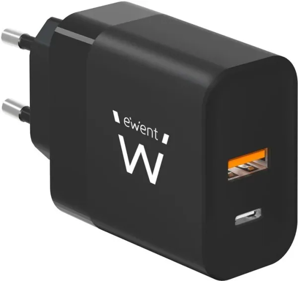 Ewent EW1327 cargador de dispositivo móvil Universal Negro Corriente alterna Carga rápida Interior