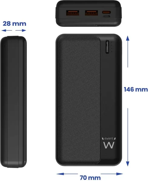 Ewent POWER BANK 20000mAh PD 22.5W