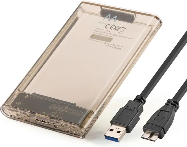 Ewent EW7069 caja para disco duro externo Caja externa para unidad de estado sólido (SSD) Transparente 2.5"