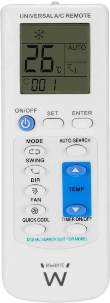 Mando a distancia universal ewent ew1579 para aire acondicionado