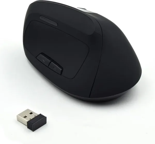 Raton Ewent Ergonomico 1600Dpi 5 Botones Negro Rf Inalambrico Bateria Recargable