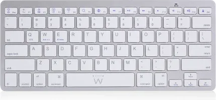 Ewent EW3161 teclado Bluetooth QWERTY Español Plata, Blanco