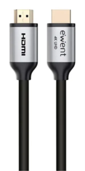 Cable HDMI 2.0 Ewent Premium High Speed con Ethernet Negro M/M 1,8M 4K 60Hz
