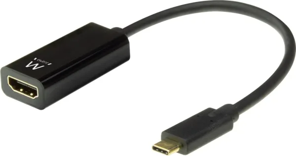 Ewent EW9823 adaptador de cable de vídeo 0,15 m USB Tipo C HDMI tipo A (Estándar) Negro