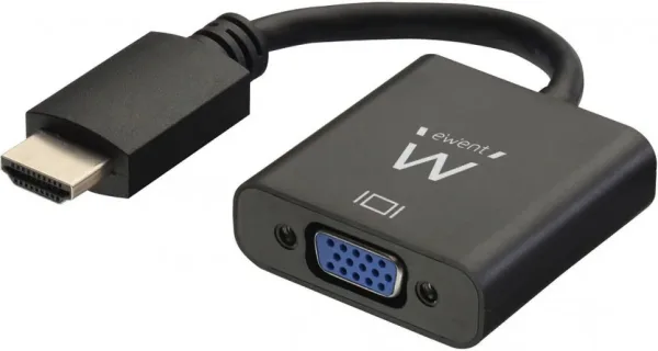 Cable Convertidor Ewent HDMI Macho - VGA Hembra con Audio 0,15 Metros