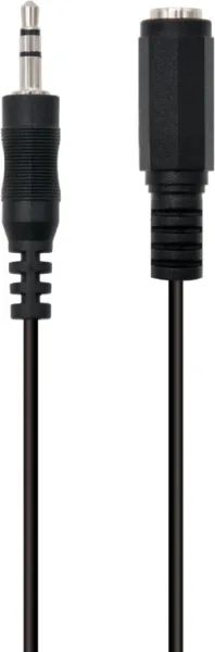 Cable de Audio Estereo de 3,5 Mm M a 3,5 Mm F de 5,0 Metros.