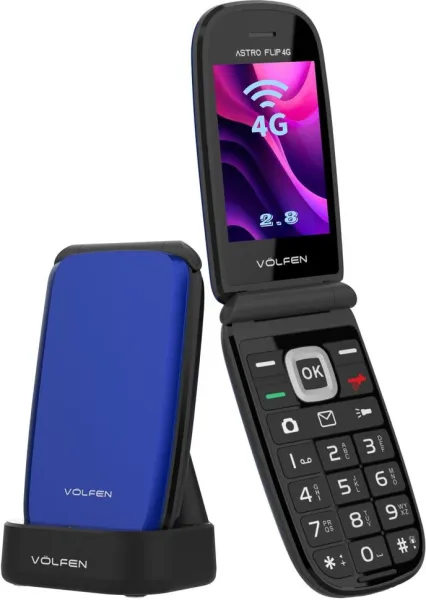 Telefono movil volfen astro flip 4g azul