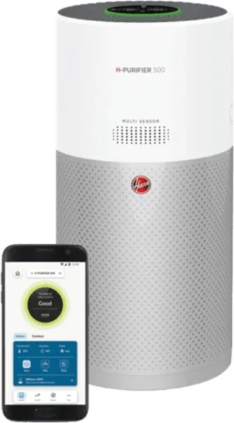 Purificador de aire hoover hhp50 sensor temperatura y humedad 110m2