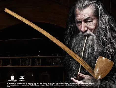 Replica the noble collection l hobbit pipa gandalf de 23 cm