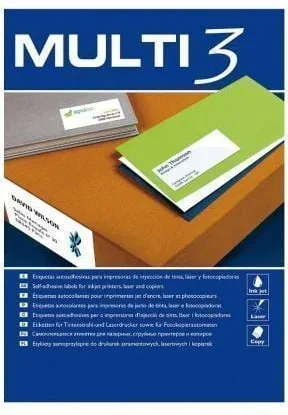 Etiquetas Adhesivas Apli Multi3/ 70 x 37mm/ 100 Hojas