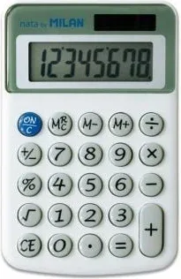 Calculadora Milan 40918BL/ Gris