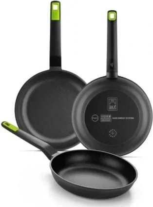 Pack 3 Sartenes Bra Gastro A841202/ Ø20cm/ Ø24cm/ Ø28cm/ Apta para Inducción