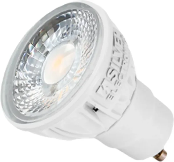 Bombilla LED pro+ silver electronics dicroica 5w=60w -  gu10 -  5000k -  38º -  470 lm -  luz blanca -  a+ -  acabado blanco
