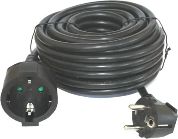 Cable prolongador de corriente silver electrics 10m -  3x 1.5mm -  250v -  16a -  3.500w negro
