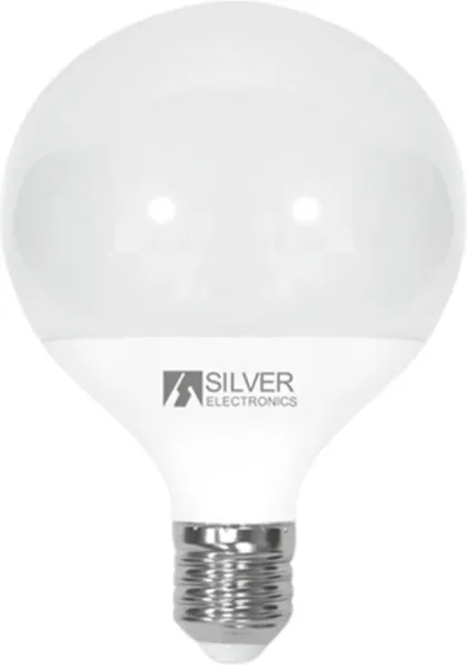 Bombilla LED decorativa silver electronics globo 12w=90w -  e27 -  3000k -  1155 lm -  luz calida -  a+